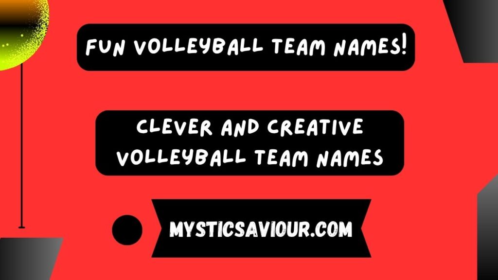 380 Fun Volleyball Team Names!