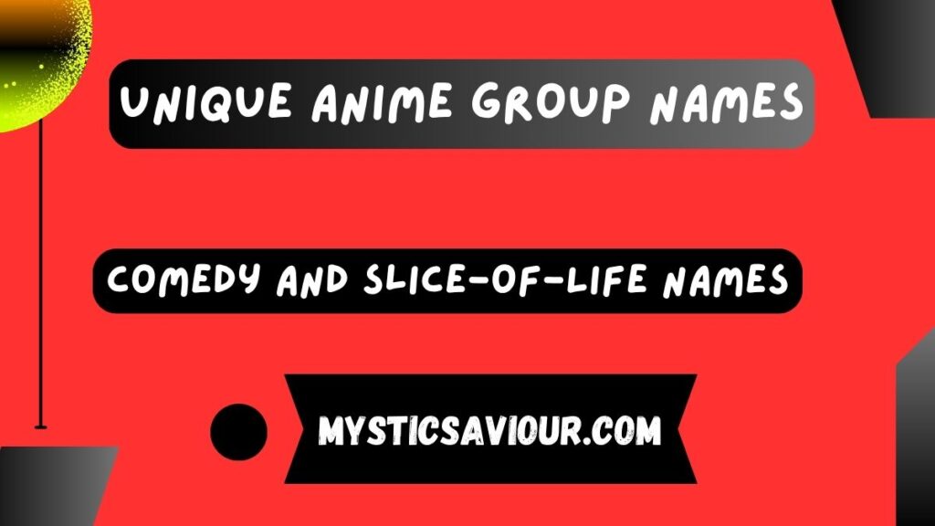 450 Unique Anime Group Names!